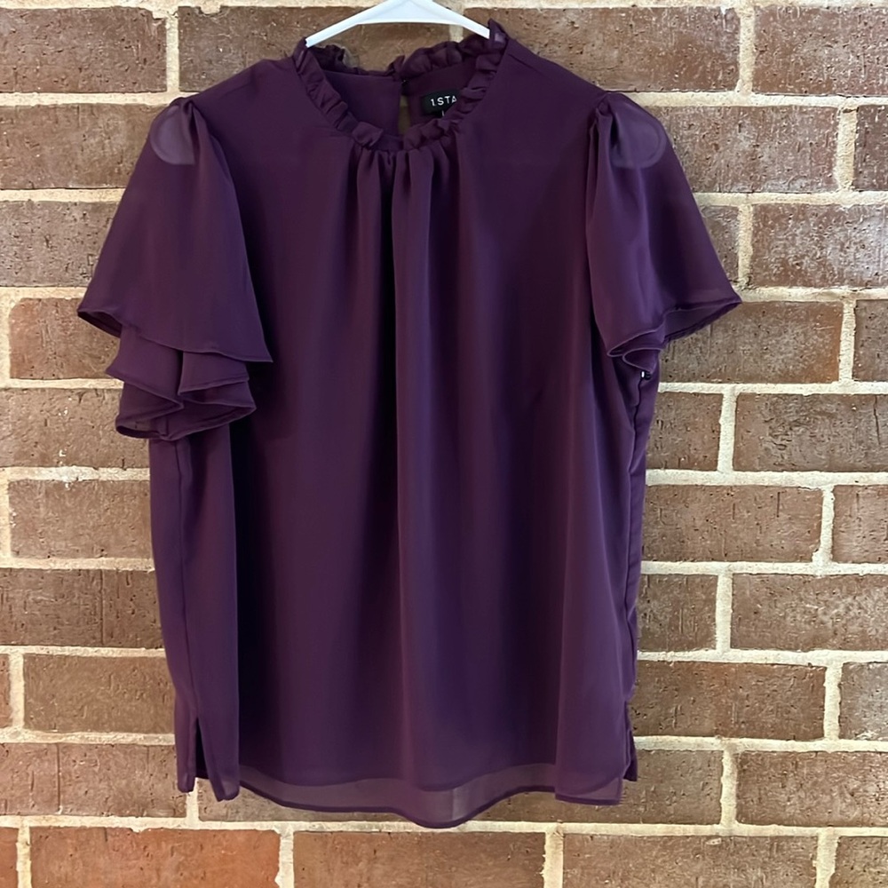 Wine-colored blouse